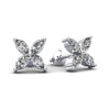 4-teiliges Marquise-Schliff Diamant 14K Gold Ohrstecker