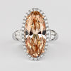 GIA Certified 6 Carat Fancy Light Yellow-Brown Diamond 18K White Gold Ring