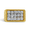 Vintage Diamant-Cluster und Gold Herren Pinky Ring