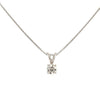 0.60ct 2/3 carat Round Lab Grown Diamond Solitaire Pendant in 14K White Gold