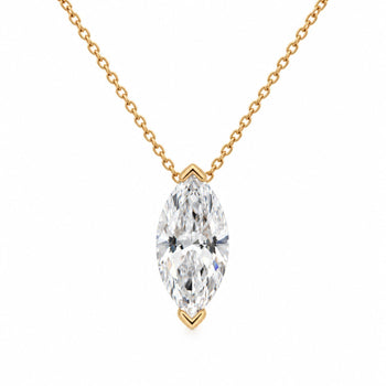 1-3 Carat Marquise Diamond Sliding Solitaire Pendant Necklace – Assay Jewelers