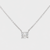 1,21 Karat Cushion-Cut Lab Grown Diamond Solitaire Pendant Necklace in 14K Weißgold 16 Zoll Kette