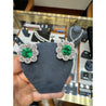 10 Carat Colombian Emerald GRS Certified Cushion Cut Minor Oil Diamond Earrings