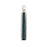 10.66 Carat Indicolite Tourmaline Platinum Vertical Bar Pendant