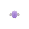 12.86 Carat Lavender A Jade & Diamond Platinum Cocktail Ring