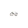 1/3 CTTW Bezel Set Natural Diamond Stud Earrings in 14k White Gold | 3.5 MM