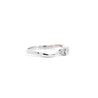 1/3 Carat Natural Diamond Mini 3-Stone Curved Ring in 14K White Gold