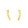 14K Gold Graduating Ear Climber Heart Earrings