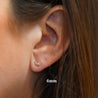 14K Gold Ribbon Stud Earrings 10mm Screw Back Closure