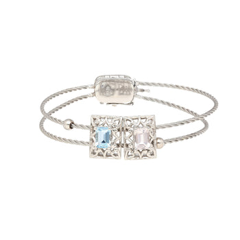14K Kunzite and Aquamarine Vintage Charm Bangle Bracelet – Assay Jewelers