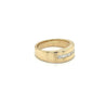 14K Solid Gold Channel Set Round Cut Diamond 6.5mm Band Ring