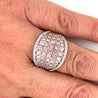 14K White Gold Pink Diamond Micro Pave Ring