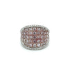 14K Weißgold Pink Diamond Micro Pave Ring