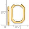 14K Yellow Gold Geometric Polished Hinged Hoop Earrings