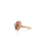 14K Yellow Gold Marquise Cut Ruby & Round Cut Diamond Cluster Ring