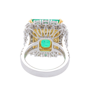 14.36 Carat Colombian Emerald AGL/GRS Certified & Diamond 18K Gold Cocktail Ring – Assay Jewelers