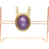 155.48 Carat No-Heat Purple Star Sapphire 18K Gold Bezel Pendant Necklace