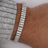 16 Carat Baguette Cut Diamond 18K White Gold Multi-Link Bracelet