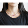 17.3ct Ruby and Diamond 18K White Gold Retro Choker Necklace