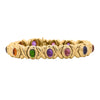 سوار Vintage تراثي بإطار X من ذهب 18K وأحجار كريمة متعددة الألوان
