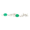 18K Gold Natural Colombian Emerald and Diamond Detachable Drop Earrings