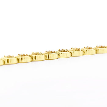 18K Gold Vintage Oval Interlocking Link Diamond Bracelet – Assay Jewelers