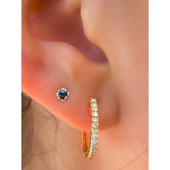 18K Rose Gold 1/3 Carat Huggie Hoop Earrings Latch Backs – Assay Jewelers