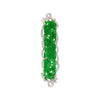 18.20 Carat Carved Dragon Green Jadeite Jade Grade "A" & Diamonds Pendant & Pin Crossover