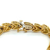 18k Two-Tone Gold Link Bracelet with Textured Finish and 1.30CTW in Diamonds