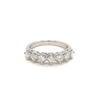 18k White Gold Princess Cut Natural Diamond Half Eternity Band Ring