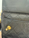 1990s Chanel Vintage Black Quilted CC Camera Bag