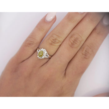 1.04 Carat Green Chrysoberyl Cat's Eye and Diamond Platinum Art Deco Style Ring – Assay Jewelers
