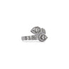 1.10 Carat Pear Shape Diamond Cluster Bypass Ring in 14K White Gold