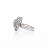 1.26 Carat Aquamarine & Diamond in 18K Yellow Gold Floral Statement Ring