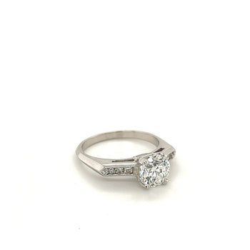 1.32 Carat Lab Grown Diamond with Round Diamond Side Stones in 18k Ring – Assay Jewelers