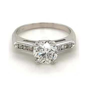 1.32 Carat Lab Grown Diamond with Round Diamond Side Stones in 18k Ring – Assay Jewelers