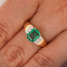 1.60 Carat Emerald & Diamond 14K Gold Classic Set Ring