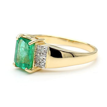 1.60 Carat Emerald & Diamond 14K Gold Classic Set Ring – Assay Jewelers