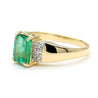 1.60 Carat Emerald & Diamond 14K Gold Classic Set Ring