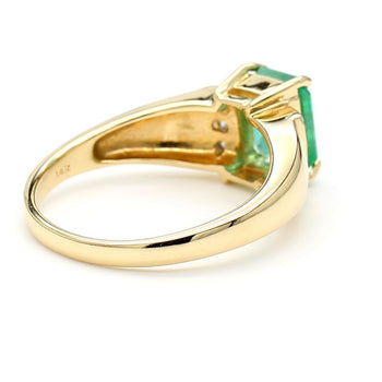 1.60 Carat Emerald & Diamond 14K Gold Classic Set Ring – Assay Jewelers