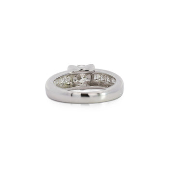 1.65 Carat Round and Princess Cut Diamond Platinum Engagement Ring – Assay Jewelers