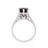1.80 Carat Oval Blue Sapphire 14K White Gold Cathedral Solitaire Engagement Ring