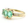 1.80 Carat Oval Emerald 3 Stone Ring in 14K Gold