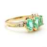 1.80 Carat Oval Emerald 3 Stone Ring in 14K Gold