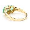 1.80 Carat Oval Emerald 3 Stone Ring in 14K Gold