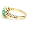 1.80 Carat Oval Emerald 3 Stone Ring in 14K Gold