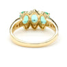 1.80 Carat Oval Emerald 3 Stone Ring in 14K Gold
