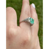 1.93 Carat Colombian Emerald set in Art Deco Platinum filigree ring