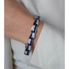 21 Karat Art Deco Blau-Saphir und Diamant Armband aus Platin