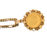 22K Gold Coin Mexican 20 Pesos 1959 Pendant in 14K Gold Figaro Chain Necklace